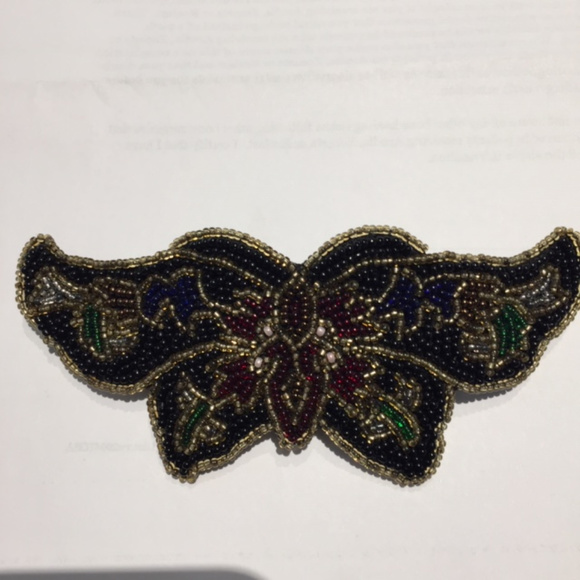 Vintage Beaded Butterfly Hair Barrette/Clip - Picture 1 of 5